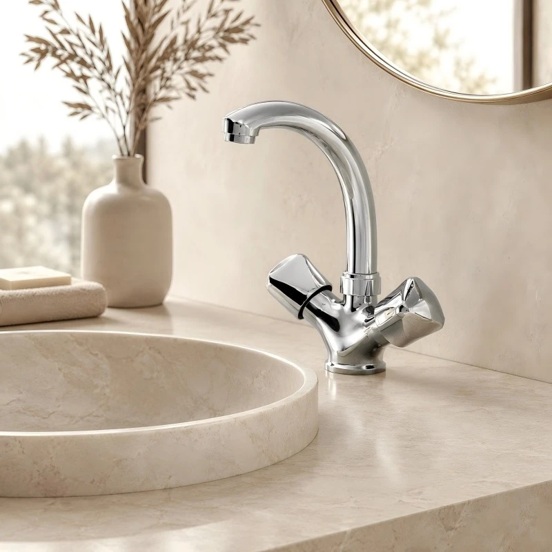Double Handle Hot And Cold Basin Faucet suppliers