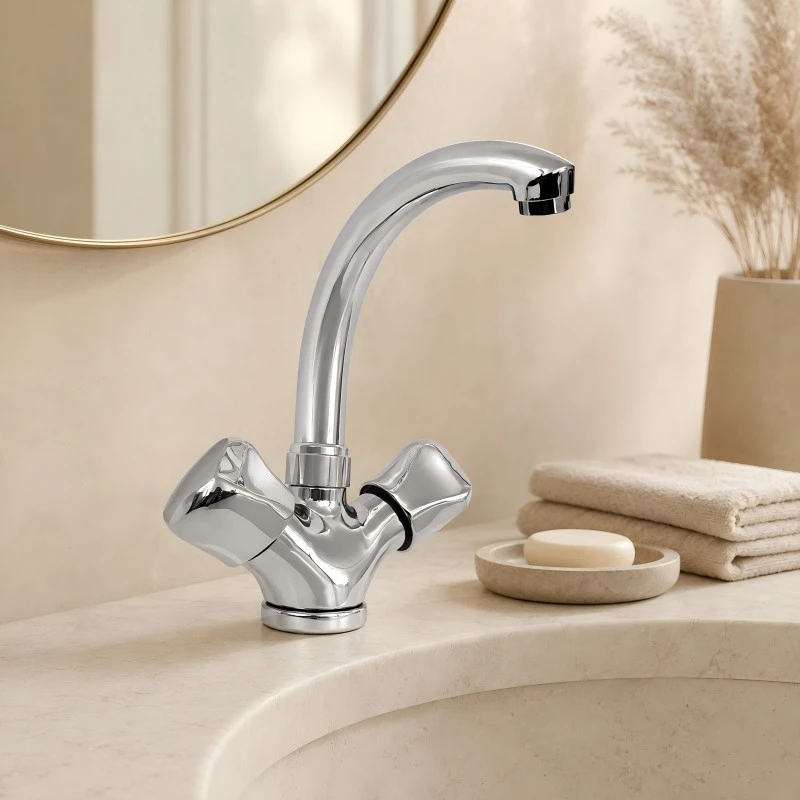 Double Handle Hot And Cold Basin Faucet high quality