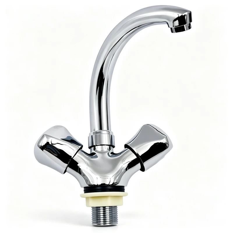 Double Handle Hot And Cold Basin Faucet
