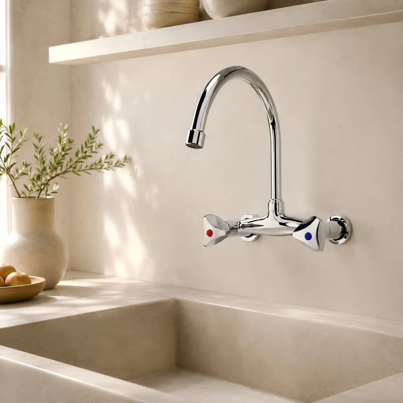 Double Handle Hot And Cold Kitchen Faucet suppliers