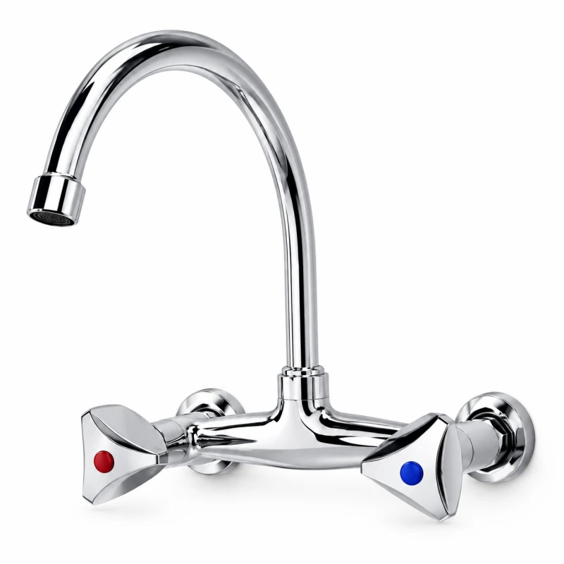Double Handle Hot And Cold Kitchen Faucet