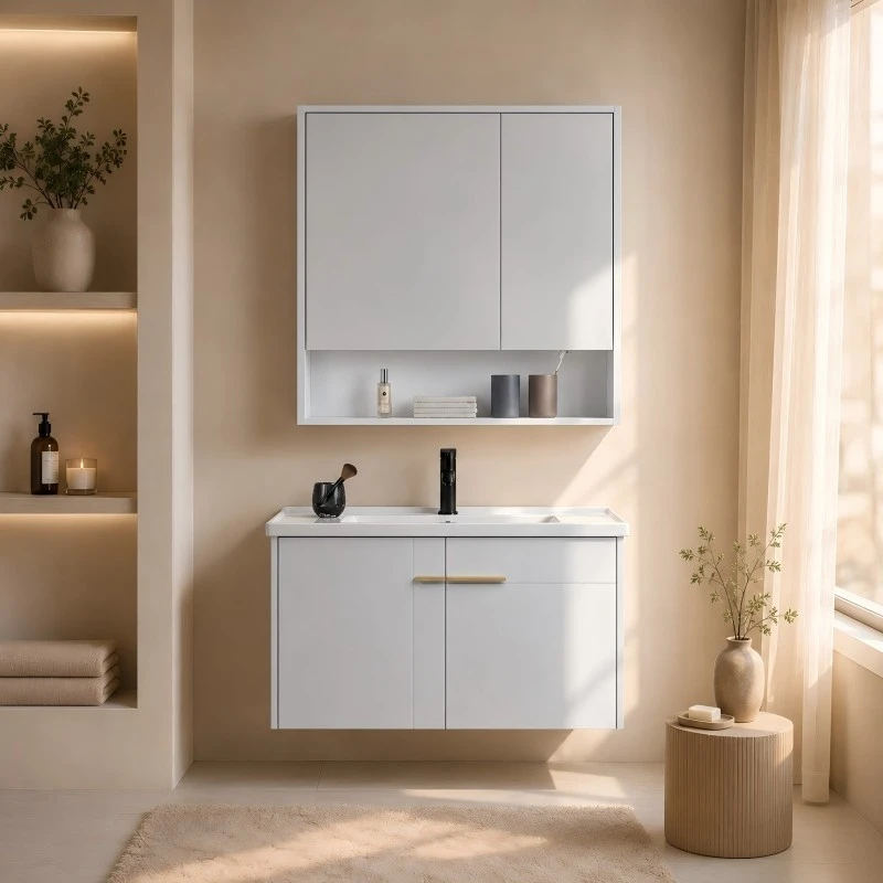 PVC Wall-Hung Bathroom Cabinet factory