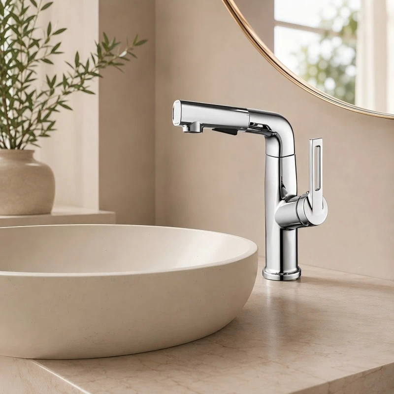 Single Lever Hot And Cold Basin Faucet factory