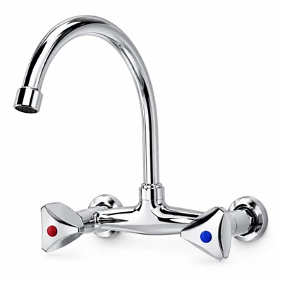 Double Handle Hot and Cold Kitchen Faucet