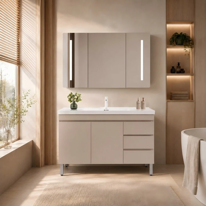 Solid Wood Floor Bathroom Cabinet suppliers