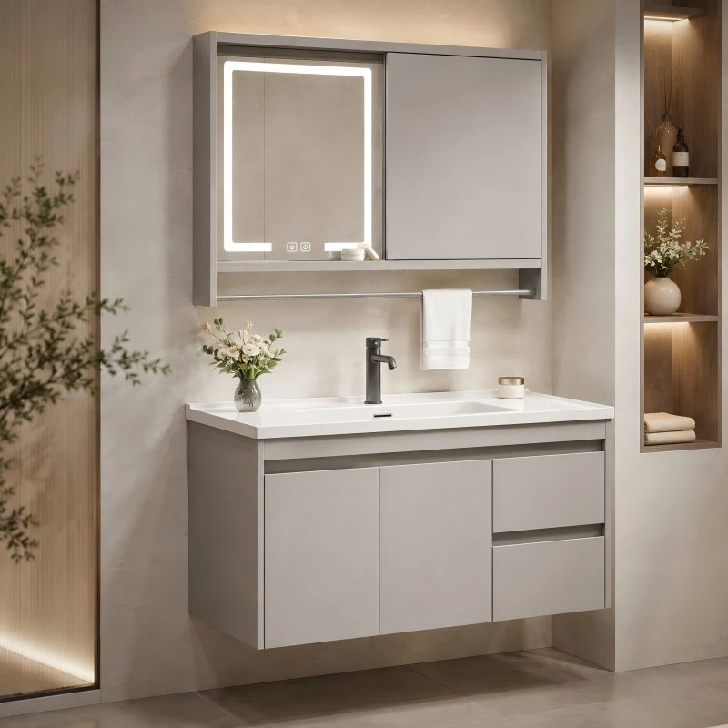 Solid Wood Wall-Hung Bathroom Cabinet high quality