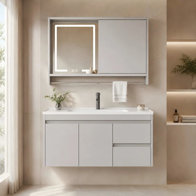 Solid Wood Wall-Hung Bathroom Cabinet suppliers