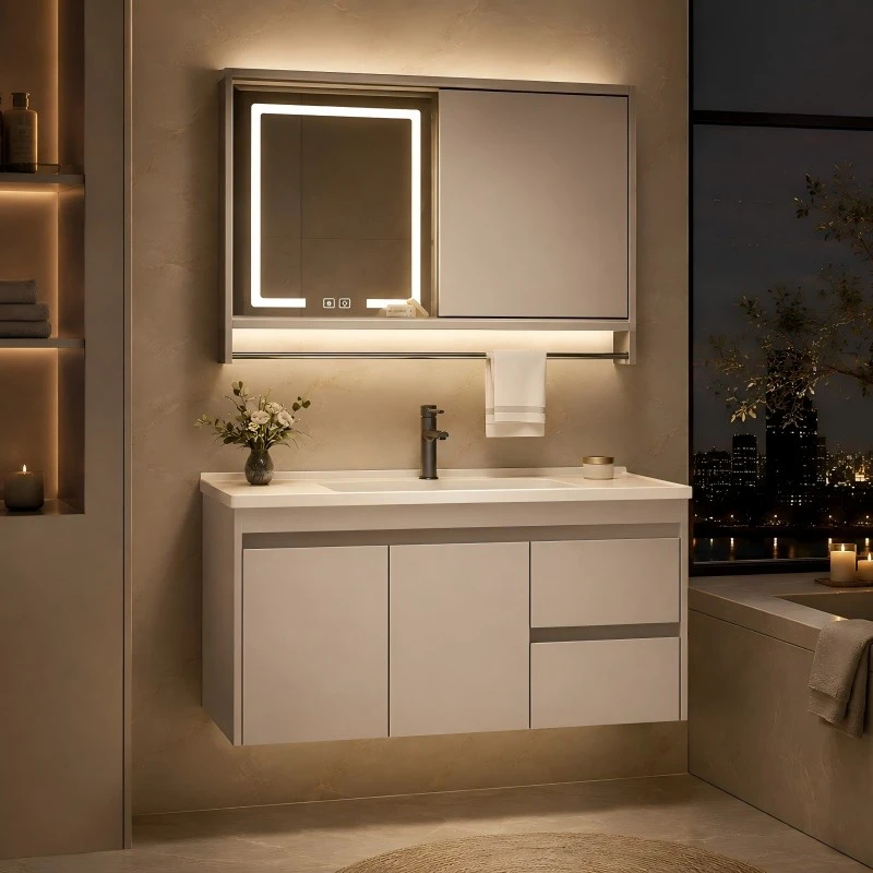 Solid Wood Wall-Hung Bathroom Cabinet price