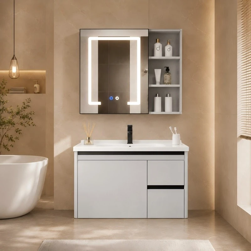 Stainless Steel Floor Bathroom Cabinet high quality